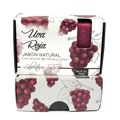 Jabón natural premium Uva Roja 100 gr